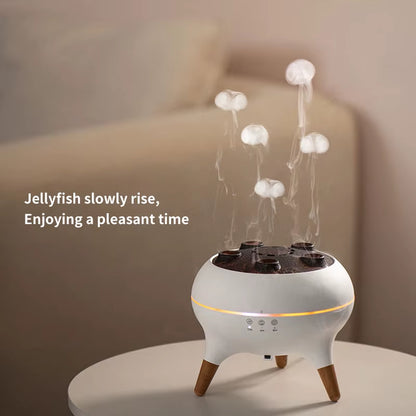 Dynamic Jellyfish Air Humidifier 250Ml Flame Aromatherapy Essential Oil Diffuser Remote Control Bedroom Humidifier, 7 Colorlamp